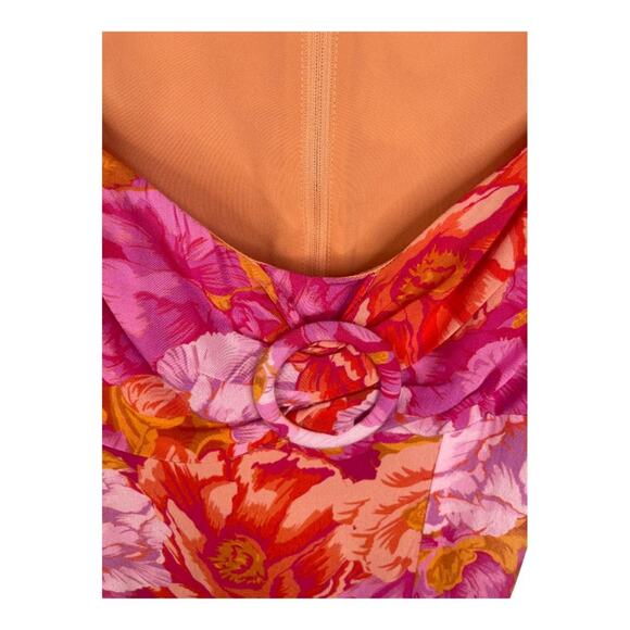 Lovers and Friends Morgan Maxi Dress Blouson Sleeves Chai Floral Print Size XS - Picture 10 of 16